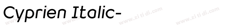 Cyprien Italic字体转换